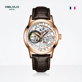 OBLVLO 42mm Skeleton Automatic Watches For Men VM-S-PWS