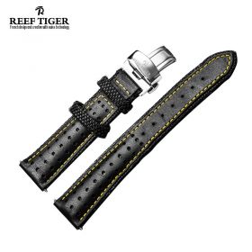 Reef Tiger Yellow Line Genuine Leather Strap