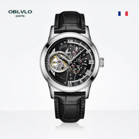 OBLVLO 42mm Skeleton Automatic Watches For Men VM-S-YBB