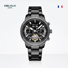 OBLVLO Mens Designer Watches  Automatic Tourbillon Watches For Men CM-T-BBB