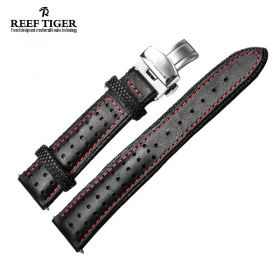 Reef Tiger Red Line Genuine Leather Strap