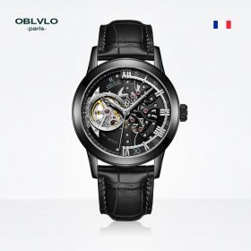 OBLVLO 42mm Skeleton Automatic Watches For Men VM-S-BBBY