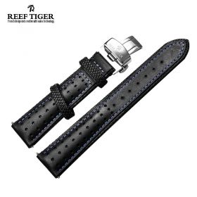Reef Tiger Blue Line Genuine Leather Strap