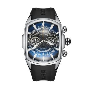 Reef Tiger Big Sport Watches Steel Quartz Watches Rubber Strap RGA3069VK-YBB