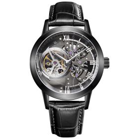 OBLVLO Skeleton Watches All Black Automatic Watches  VM-B