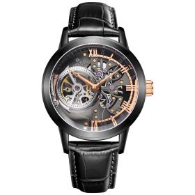 OBLVLO Skeleton Watches All Black Automatic Watches  VM-TBB