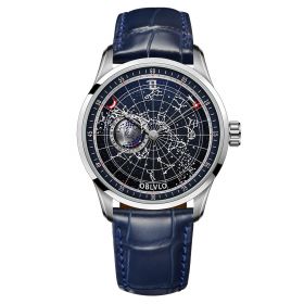 OBLVLO Automatic Mechanical Watch for Men Luminous Earth Star Watch GC-YLL