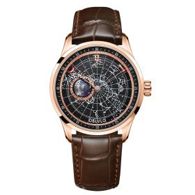 OBLVLO Automatic Mechanical Watch for Men Luminous Earth Star Watch GC-PBS