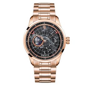 OBLVLO Automatic Mechanical Watch for Men Luminous Earth Star Watch