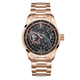 OBLVLO Automatic Mechanical Watch for Men Luminous Earth Star Watch GC-SW-PBPS