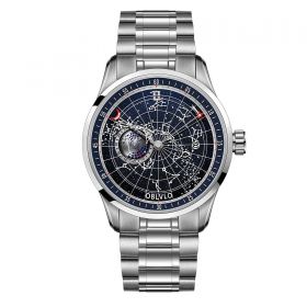 OBLVLO Automatic Mechanical Watch for Men Luminous Earth Star Watch GC-SW-YLYS