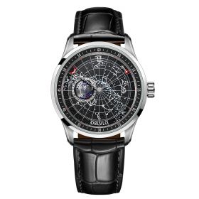 OBLVLO Automatic Mechanical Watch for Men Luminous Earth Star Watch GC-YBB