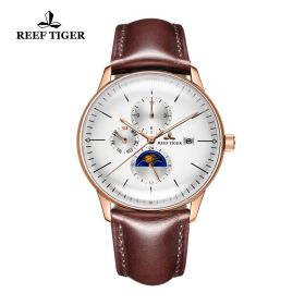 Seattle Philosopher White Dial Rose Gold Case Automatic Watch