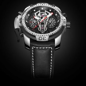 Aurora Concept II Stainless Steel Case Black Complicated Dial Black Leather Watches RGA3591-YBB