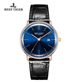 Classic Legend Rose Gold Blue Dial Mens Automatic Watch