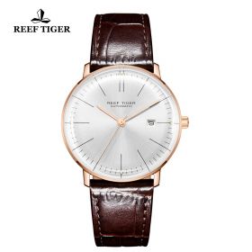 Classic Legend White Rose Gold Dial Mens Automatic Watch