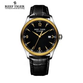 Classic Heritage Black Dial Steel/Yellow Gold Men's Automatic Watch