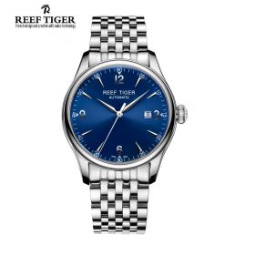 Classic Heritage Blue Dial Full Stainless Steel Automatic Mens Watch