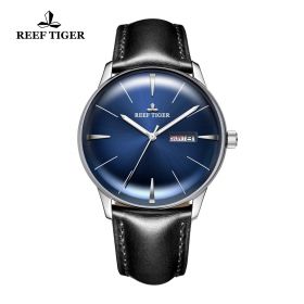 Classic Heritor Blue Dial Steel Mens Automatic Watch