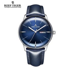 Classic Heritor Blue Dial Steel Mens Automatic Watch