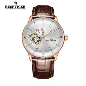 Classic Glory White Dial Rose Gold Mens Automatic Watch