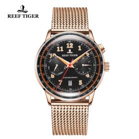 Respect Limited Edition Rose Gold Case Black Dial Automatic Watch