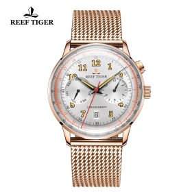 Respect Limited Edition White Dial Rose Gold Case Automatic Watch